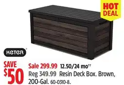 Canadian Tire KETER Resin Deck Box offer