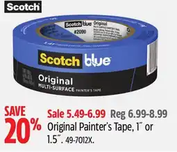 Canadian Tire Scotch Original Painter's Tape, 1˝ or 1.5˝ offer
