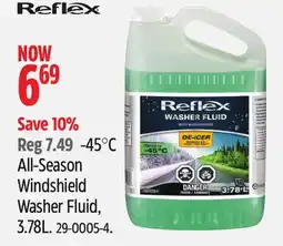 Canadian Tire Reflex All-Season Windshield Washer Fluid offer