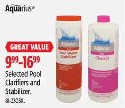 Canadian Tire Selected Pool Clarifiers and Stabilizer offer