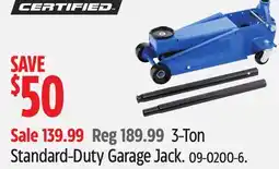 Canadian Tire 3-Ton Standard-Duty Garage Jack offer