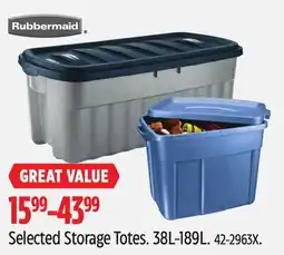 Canadian Tire Selected Storage Totes offer