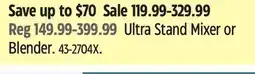 Canadian Tire Kitchenaid Ultra Stand Mixer or Blender offer