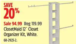 Canadian Tire ClosetMaid 12 Closet Organizer Kit offer
