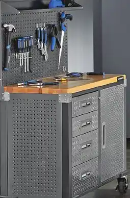 Canadian Tire Mastercraft 40 Work Centre with Built-In Pegboard and 23 Hooks offer