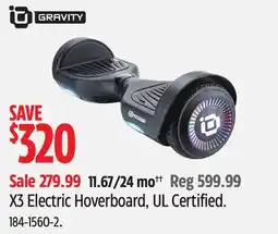 Canadian Tire X3 Electric Hoverboard, UL Certified offer