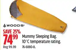 Canadian Tire WOODS Mummy Sleeping Bag offer