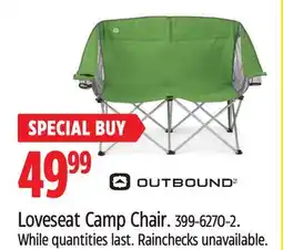 Canadian Tire OUTBOUND Loveseat Camp Chair offer