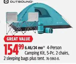Canadian Tire Outbound 4-Person Camping Kit, 5-Pc offer