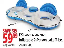 Canadian Tire OUTBOUND Inflatable 2-Person Lake Tube offer