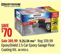 Canadian Tire Rust-Oleum EpoxyShield 2.5-Car Epoxy Garage Floor Coating Kit offer