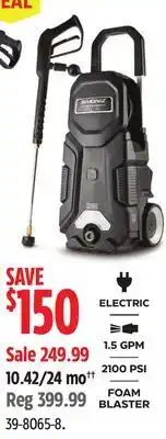 Canadian Tire Simoniz Pressure Washer offer