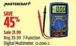 Canadian Tire MASTERCRAFT 7-Function Digital Multimeter offer