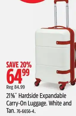 Canadian Tire 21⅝ Hardside Expandable Carry-On Luggage offer
