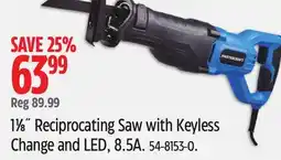 Canadian Tire 1⁷⁄₈ Reciprocating Saw with Keyless Change and LED offer
