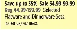 Canadian Tire Selected Flatware and Dinnerware Sets offer
