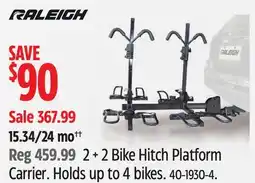 Canadian Tire 2 + 2 Bike Hitch Platform Carrier offer