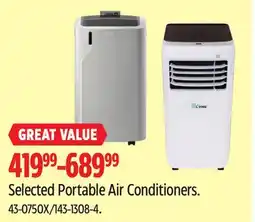 Canadian Tire Selected Portable Air Conditioners offer