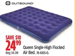Canadian Tire OUTBOUND Queen Single-High Flocked Air Bed offer