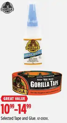 Canadian Tire Selected Tape and Glue offer