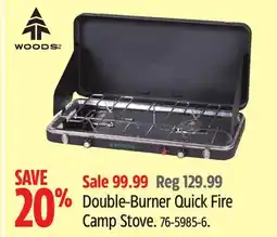 Canadian Tire Double-Burner Quick Fire Camp Stove offer