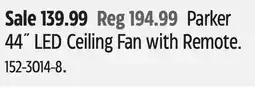 Canadian Tire Parker 44 LED Ceiling Fan with Remote offer