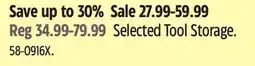 Canadian Tire Selected Tool Storage offer