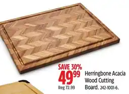 Canadian Tire Vida by Paderno Herringbone Acacia Wood Cutting Board offer