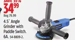 Canadian Tire Mastercraft 4.5 Angle Grinder with Paddle Switch offer
