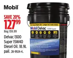 Canadian Tire Mobil Delvac 1300 Super 15W40 Diesel Oil offer