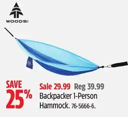 Canadian Tire Woods Backpacker 1-Person Hammock offer