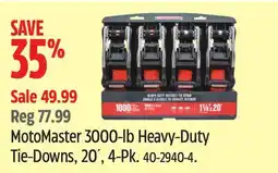 Canadian Tire MotoMaster 3000-lb Heavy-Duty Tie-Downs offer