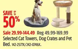 Canadian Tire Selected Petco Cat Towers, Dog Crates and Pet Bed offer