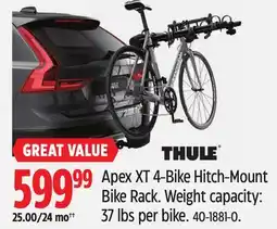 Canadian Tire Apex XT 4-Bike Hitch-Mount Bike Rack offer