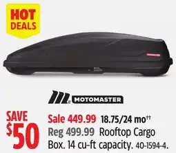 Canadian Tire MOTOMASTER Rooftop Cargo Box offer