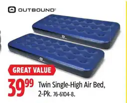 Canadian Tire OUTBOUND Twin Single-High Air Bed offer