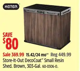 Canadian Tire Keter Store-It-Out DecoCoat Small Resin Shed offer