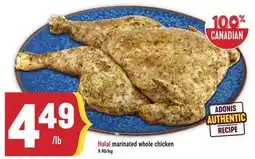 Marché Adonis marinated whole chicken offer