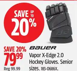 Canadian Tire BAUER Vapor X-Edge 2.0 Hockey Gloves offer
