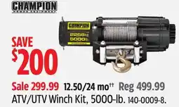 Canadian Tire CHAMPION ATV/UTV Winch Kit, 5000-lb offer