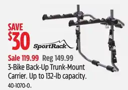 Canadian Tire 3-Bike Back-Up Trunk-Mount Carrier offer
