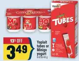 Marché Adonis Yoplait tubes or Minigo yogurt offer