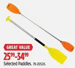 Canadian Tire Selected Paddles offer
