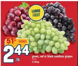 Marché Adonis green, red or black seedless grapes offer