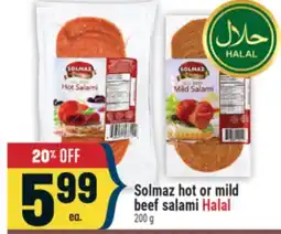Marché Adonis Solmaz hot or mild beef salami Halal offer