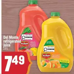Marché Adonis Del Monte refrigerated juice offer