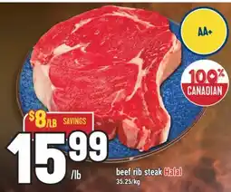 Marché Adonis beef rib steak offer
