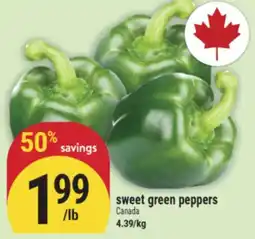 Marché Adonis Sweet green peppers offer