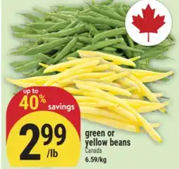 Marché Adonis Green or yellow beans offer