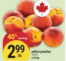 Marché Adonis Yellow peaches offer